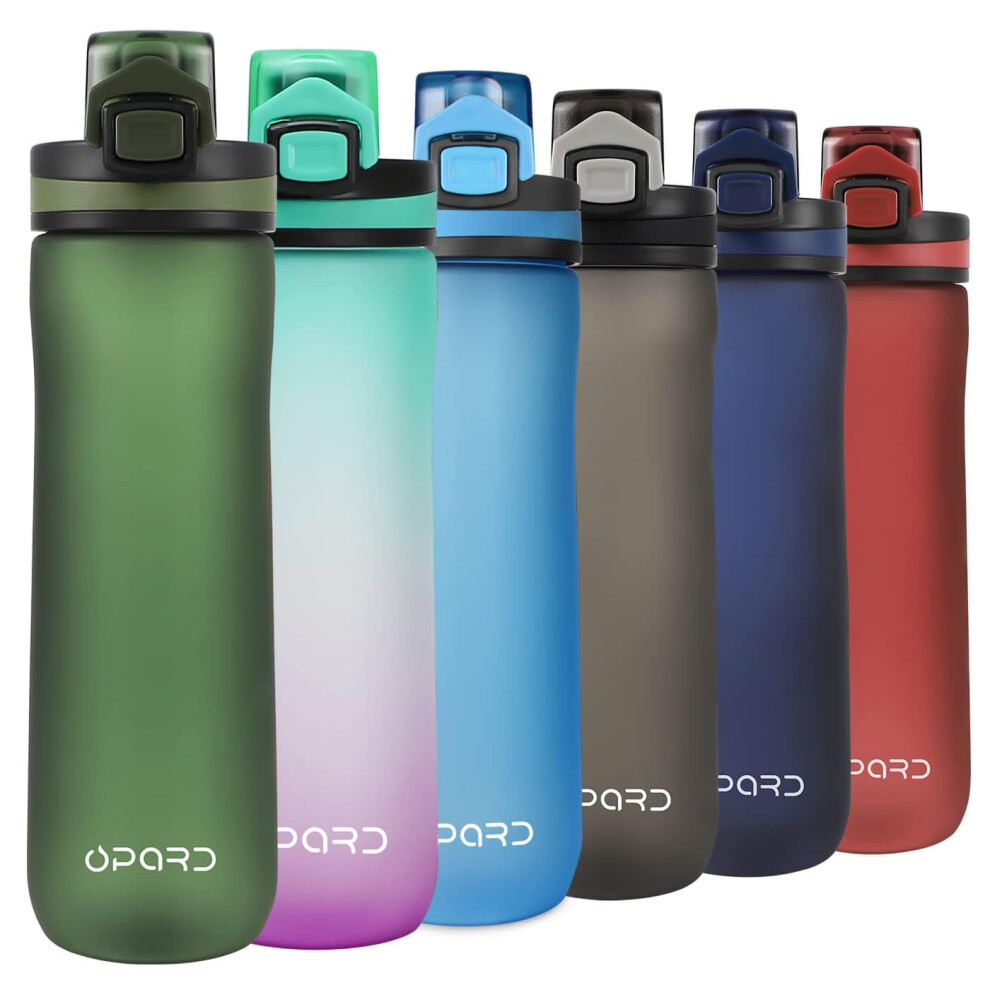 Opard Sports Water Bottle, / 600Ml / 1000Ml Bpa Free Non-Toxic Tritan Plastic Drinking Bottle With Leak Proof Flip Top Lid For Gym, Outdoor, 500Ml
