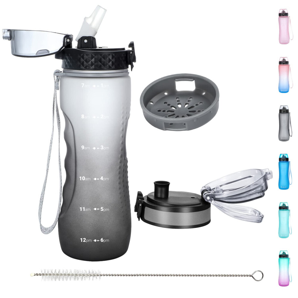 Oldley 750Ml/25Oz Water Bottles With Straw Leakproof Kids Water Bottles For School Plastic Drink Bottles Reusable Hydrate Sports Bottles Bpa Free