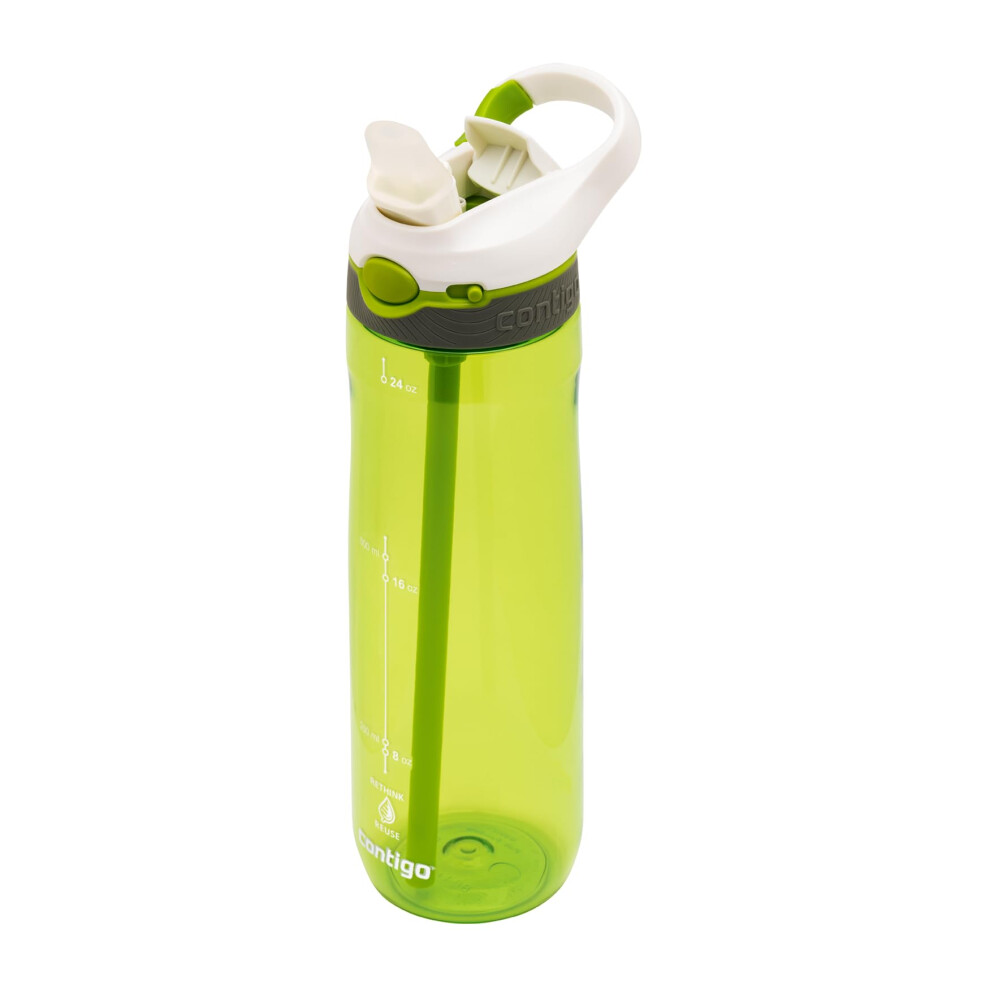 Contigo Ashland Autoseal Water Bottle with Flip-Straw | Large 720ml BPA Free Drinking Bottle | Sports Flask | Leakproof Drink Bottle | Ideal for