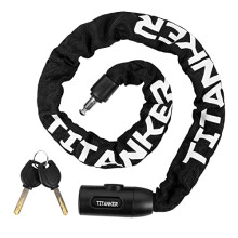 Titanker Bike Chain Lock, Heavy Duty Bicycle Lock, High Security Cycling Locks with 2 Keys, Anti-Theft Lock Chain for Bike Motorcycle, Bicycle, Door,