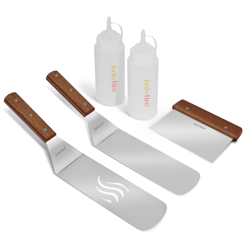 Onlyfire Multi-purpose Grill and Griddle Spatula Set Fits for Blackstone Grill and Other Grills-image-OPC-PG5SKGH-NEW