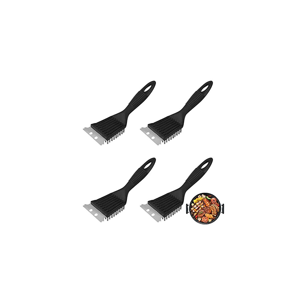 4Pcs Wire BBQ Brush Metal BBQ Grill Cleaning Brush Stainless Steel Barbecue Bristles Cleaner Heavy Duty Barbecue Oven Grill Kitchen Metal Wire