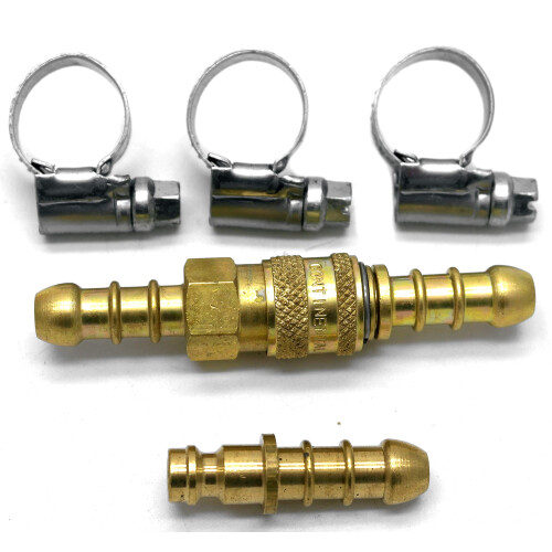 Continental Quick Release Gas Fitting for propane/butane Hose with extra nozzle and clips(14 1