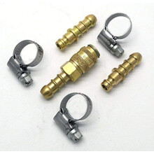 Quick Release Gas Fitting for propane/butane Hose with extra nozzle and clips(14