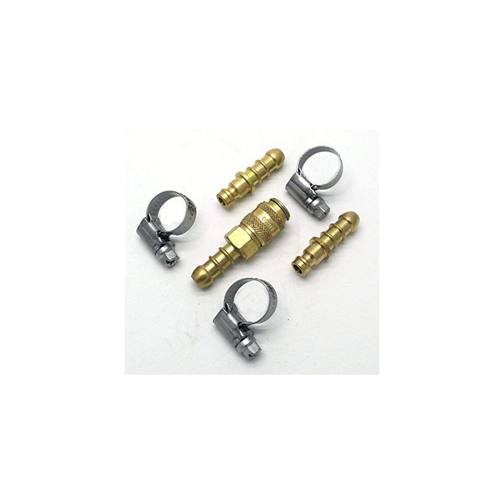 Quick Release Gas Fitting for propane/butane Hose with extra nozzle and clips(14