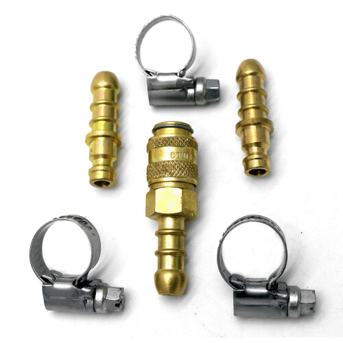 Continental Quick Release Gas Fitting for propane/butane Hose with extra nozzle and clips(14 2