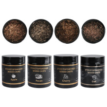 BORUiT Smoker Wood Chips for Smoking and Grilling,4 Flavors Natural Apple Pecan Cherry Oak Smoking Wood Chips Great for BBQ Smoking Beef Pork Chicken