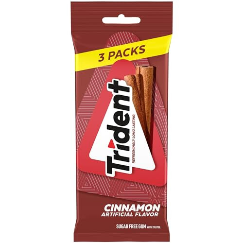 Trident Cinnamon Sugarfree Chewing Gum 3 x 14 Stick Multipack