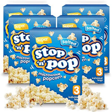 12pk x 85g SOL Stop 'n' Pop Microwave Popcorn | Salted Popcorn Flavour | Popping Pop Corn Kernels for The Family | Flavoured Popcorn Kernels Popcorn