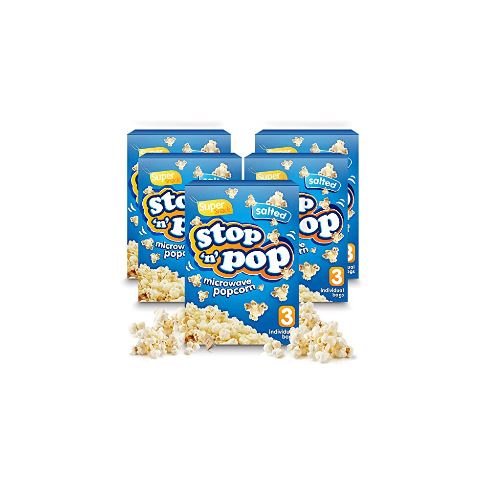 Sol 12Pk X 85G Stop 'N' Pop Microwave Popcorn | Salted Popcorn Flavour | Popping Pop Corn Kernels For The Family | Flavoured Popcorn Kernels Popcorn