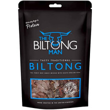 The Biltong Man | Tasty Traditional Lean Beef Biltong | Healthy High Protein Dried Beef Snack | Low Calorie, Gluten-free & Keto-friendly, 250 Grams