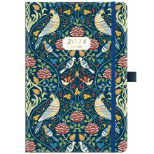 Diary 2024 - A5 Week to View from Jan. 2024 to Dec. 2024, with Pen Holder, Inner Pock, Banded, Premium Hardcover, 14.6 * 21.4 cm