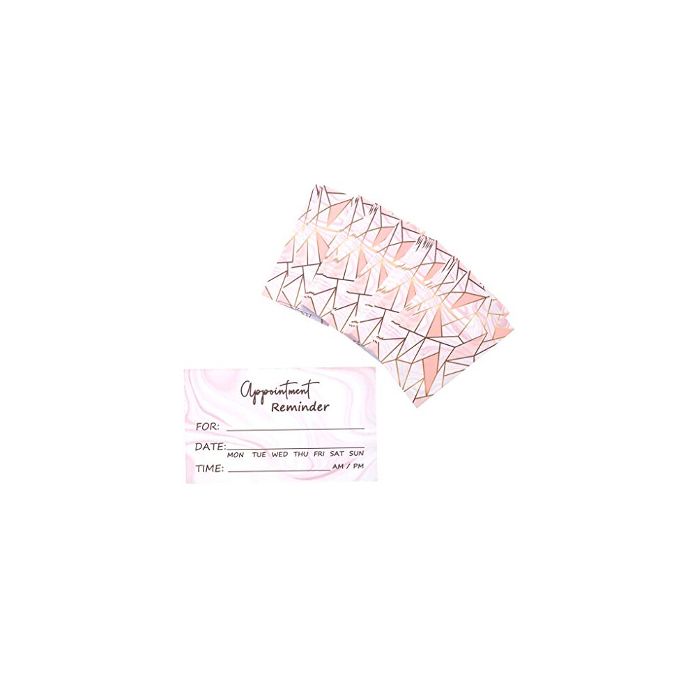 100 Appointment Card Marble Design Client Appointment Card Salon Appointment Card Makeup Artist Hair Stylist Nail Artist Beauty Care Pink
