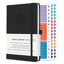 Smart Planner Pro ? Undated Daily Planner ? Small A5 ? Achieve Goals & Increase Productivity ? Weekly, Monthly, Work Sections, Organizer Diary with