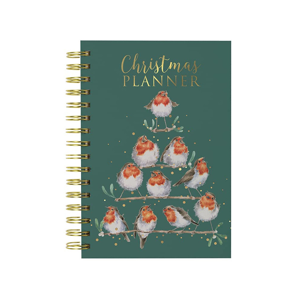 Wrendale Designs by Hannah Dale - Rockin? Robin - Christmas Planner - 210mm by 170mm