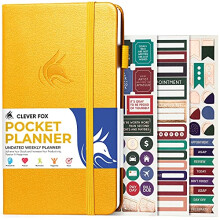 Clever Fox Pocket Planner Weekly ? Monthly Goal Planner and Calendar for Increasing Productivity, Mini Planner Perfect for Purse, Size: 10 x 17.5cm,