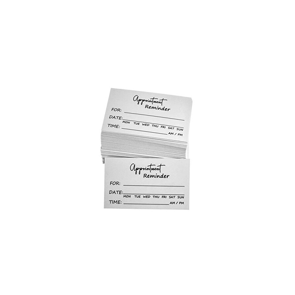 Abc Gift Shop 100 Appointment Reminder Cards For Business, Hair Salon, Dental Office, Massage Therapist, Grooming, Hairdresser, Medical Doctors And More - Bulk Pack