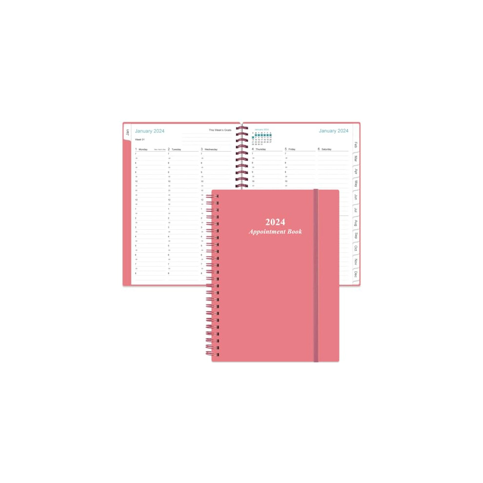 Photos - Other Office Equipment  Appointment Book & Planner - A5  Daily Hourly Planner from January  - December , Weekly Appointment Book wi 2024