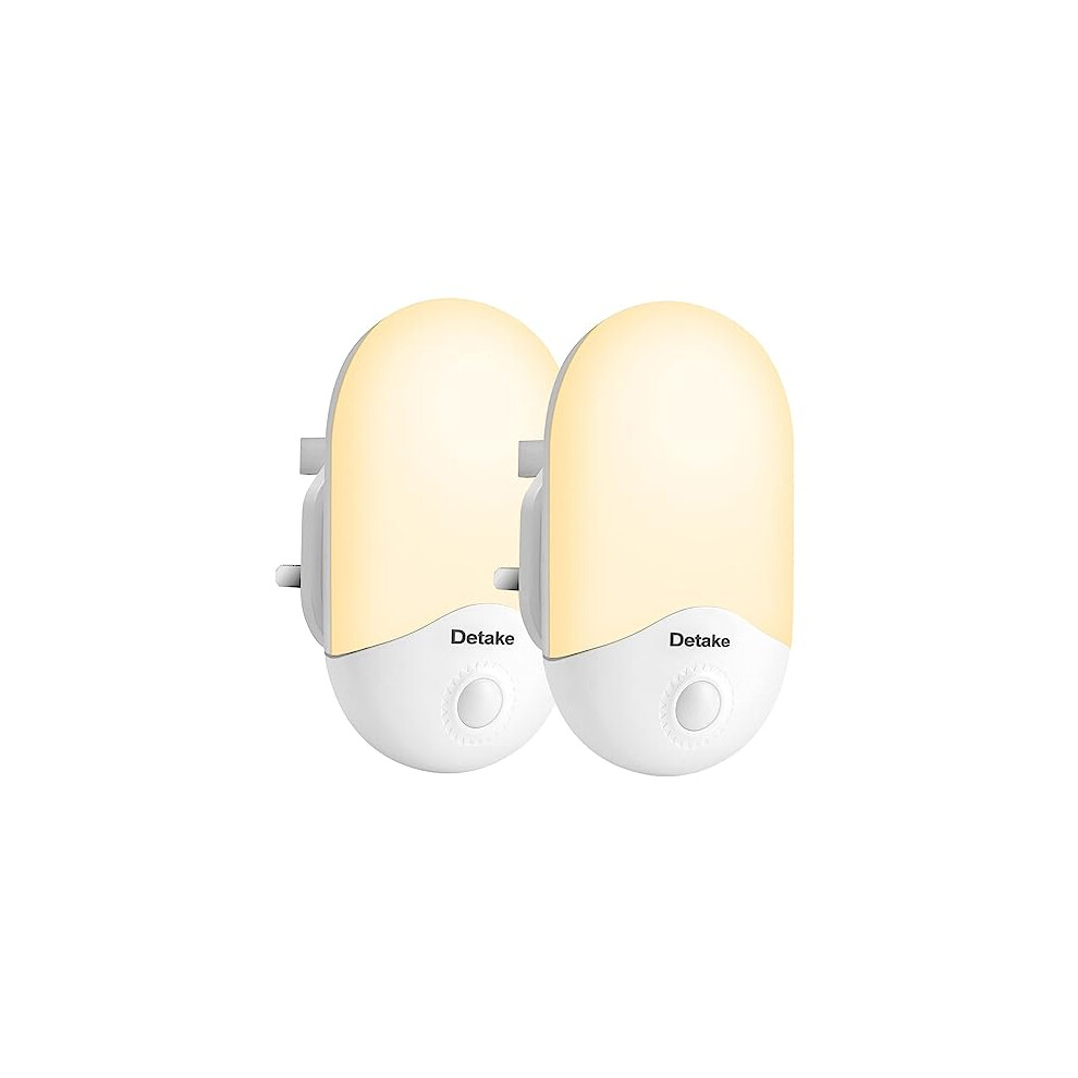 Detake Light/White Pack Led Night Night Plug In Walls With Dusk To Dawn Photocell Sensor, 0.5W Energy Saving, Warm Plug In Night Ing For Size 2