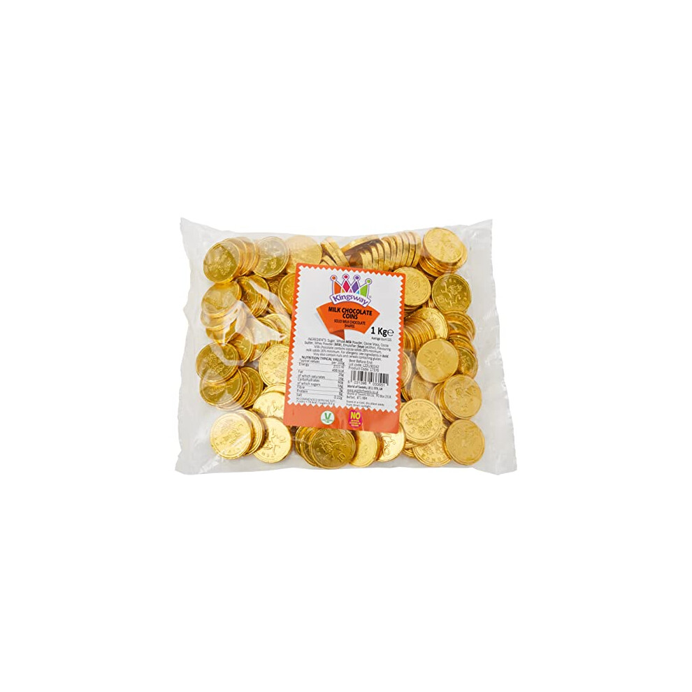 Sweets And Treats Milk Chocolate Coins - 1Kg Bag Approx 135