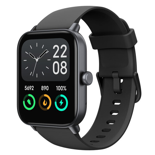 Smart watch, 1.8 inches, multiple function options, suitable for iOS and Android, Black