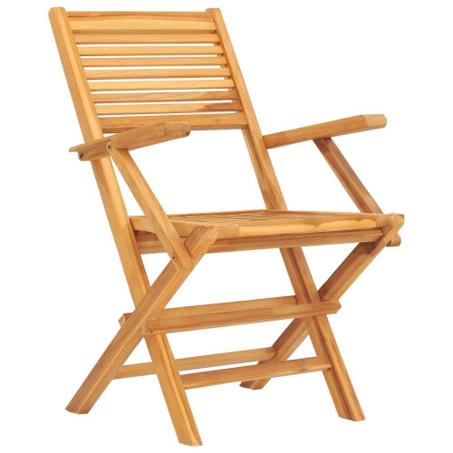 VidaXL vidaXL Folding Garden Chairs 2 pcs 55x62x90 cm Solid Wood Teak 2