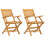 VidaXL vidaXL Folding Garden Chairs 2 pcs 55x62x90 cm Solid Wood Teak 2
