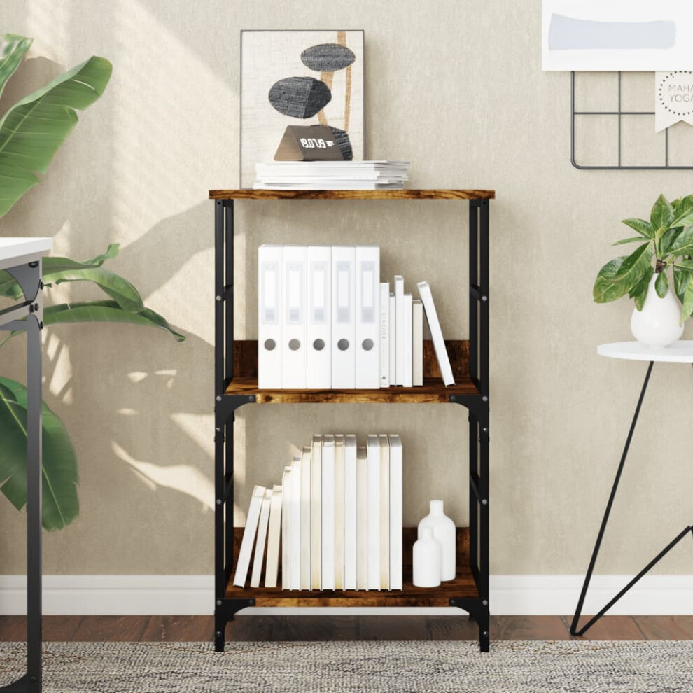 Vidaxl Bookshelf Smoked Oak 50X33x82 Cm Engineered Wood