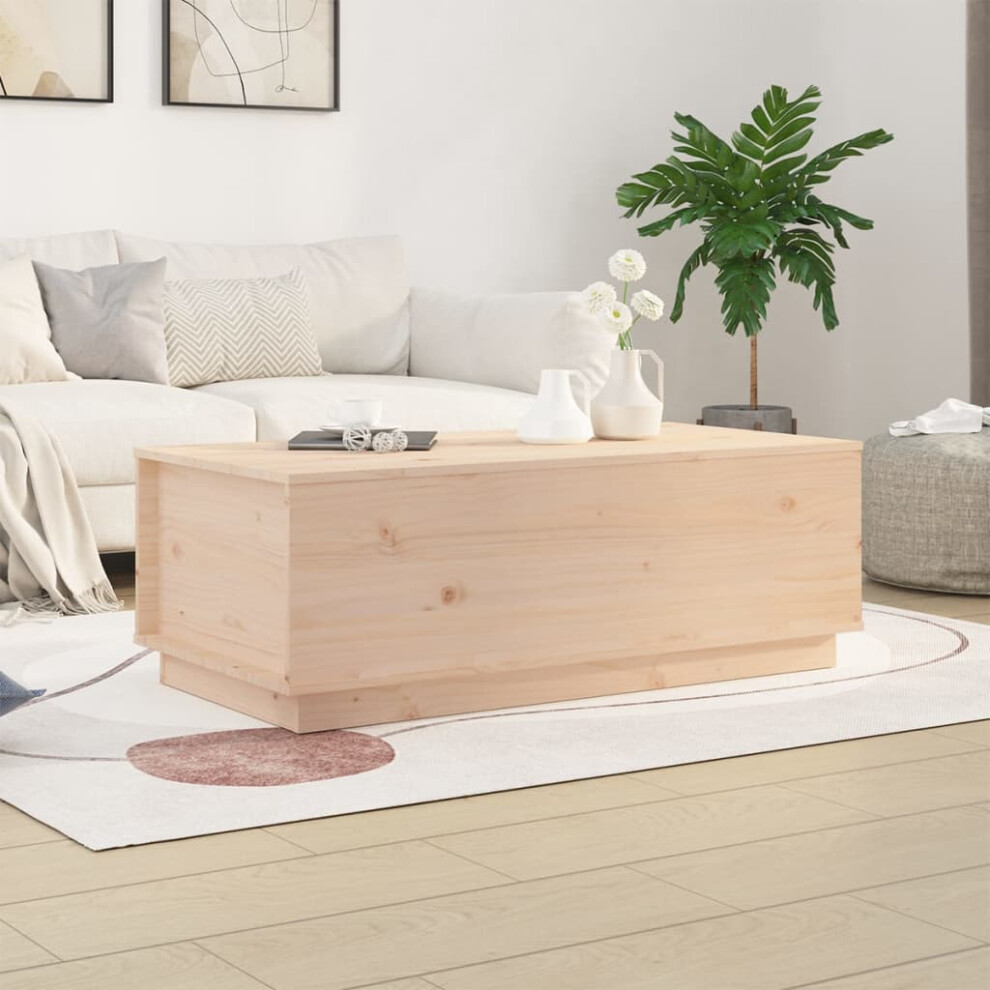 Vidaxl Coffee Table 100X50x35 Cm Solid Wood Pine
