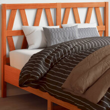 vidaXL Headboard Wax Brown 135 cm Solid Wood Pine