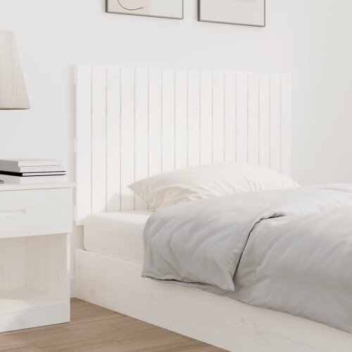 VidaXL vidaXL Wall Headboard White 108x3x60 cm Solid Wood Pine 2