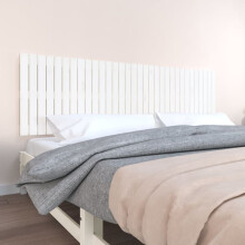 vidaXL Wall Headboard White 204x3x60 cm Solid Wood Pine