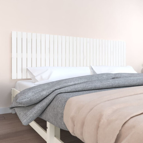 VidaXL vidaXL Wall Headboard White 204x3x60 cm Solid Wood Pine
