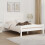 VidaXL vidaXL Wall Headboard White 140x3x60 cm Solid Wood Pine 1