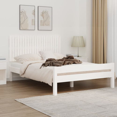 VidaXL vidaXL Wall Headboard White 140x3x60 cm Solid Wood Pine