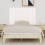VidaXL vidaXL Wall Headboard White 140x3x90 cm Solid Wood Pine 3
