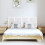 VidaXL vidaXL Wall Headboard White 159.5x3x60 cm Solid Wood Pine 3