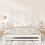 VidaXL vidaXL Wall Headboard White 159.5x3x90 cm Solid Wood Pine 3