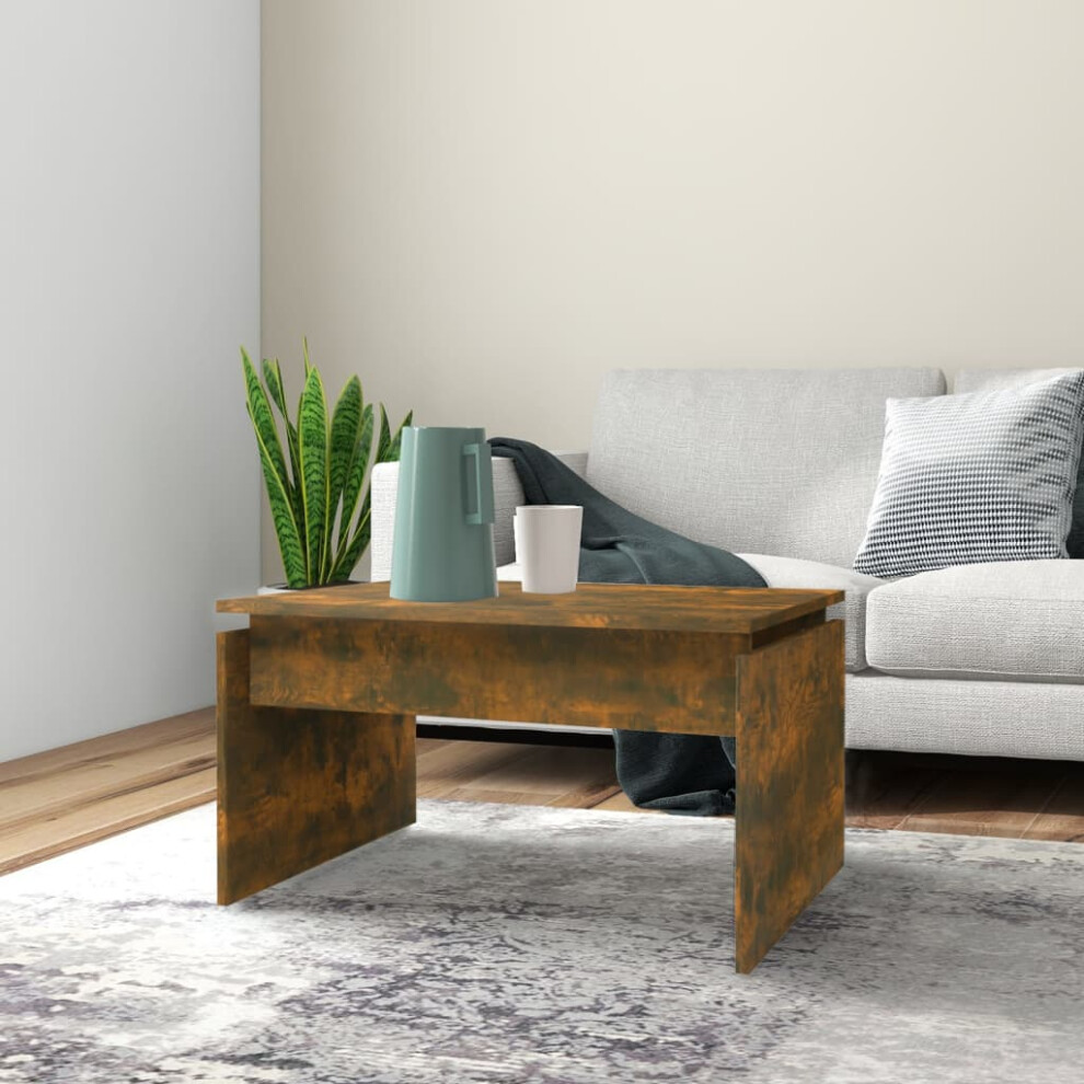 Vidaxl Coffee Table Smoked Oak 68X50x38 Cm Engineered Wood
