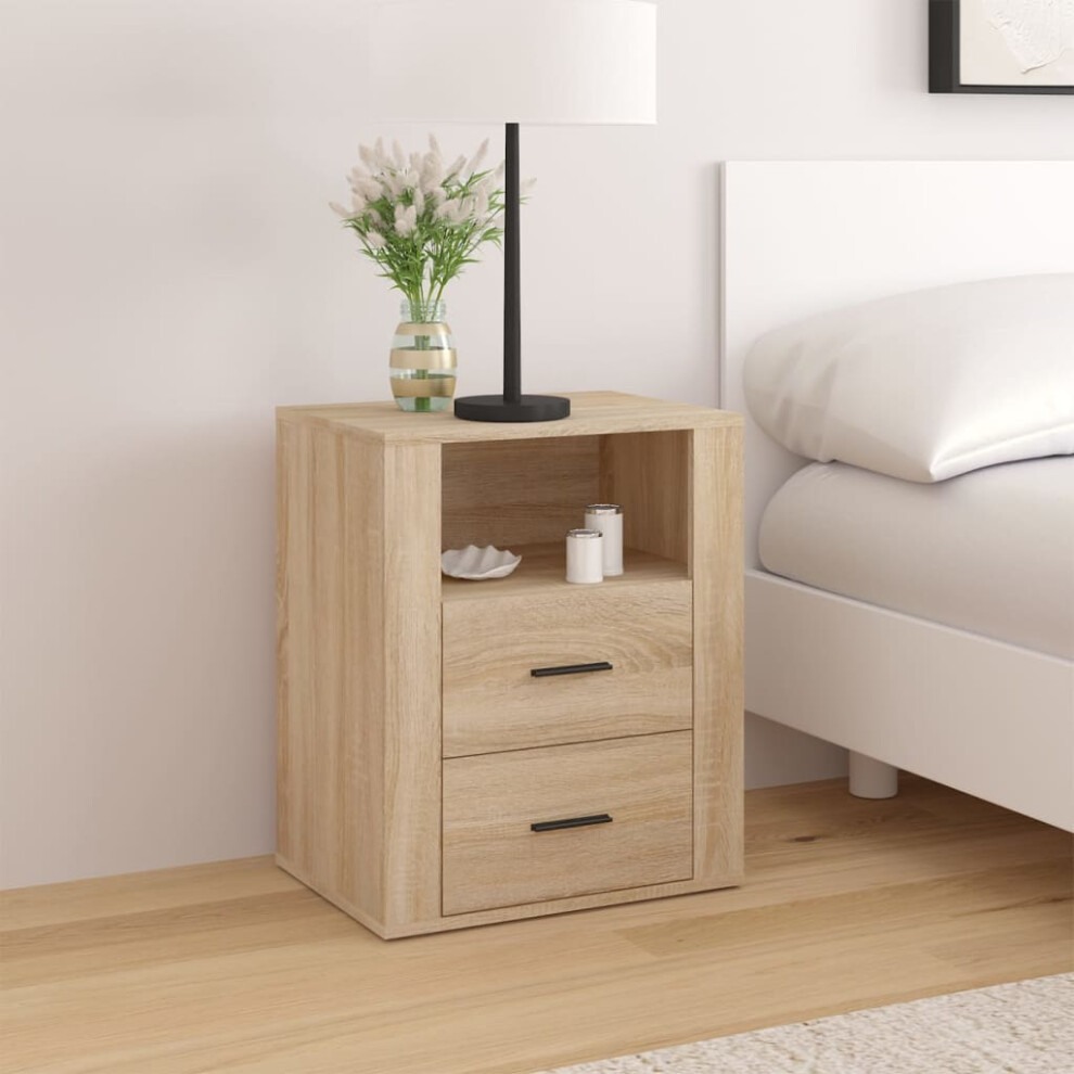 Vidaxl Bedside Cabinet Sonoma Oak 50X36x60 Cm Engineered Wood