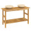 VidaXL vidaXL Bathroom Vanity Cabinet with Cream Marble Sinks Solid Wood Teak 3