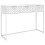 VidaXL vidaXL Console Table White 106x35x75 cm Steel 2