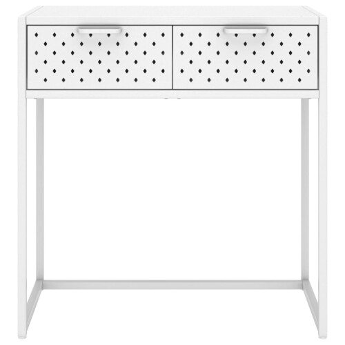 VidaXL vidaXL Console Table White 72x35x75 cm Steel 2
