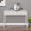 VidaXL vidaXL Console Table White 106x35x75 cm Steel 1