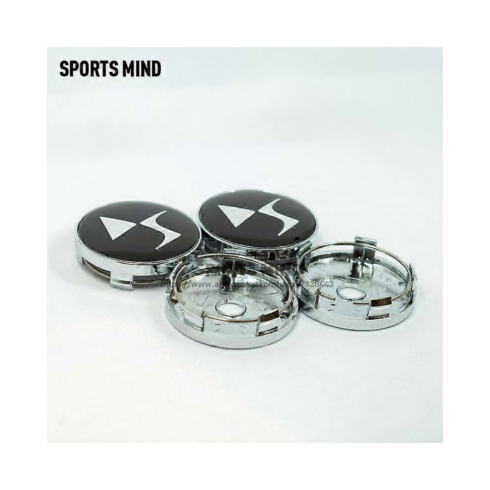 (Silver) 4Pcs/Lot 60Mm Ds Car Wheel Center Hub Caps For Ds Ds3 Ds5 Ds6 Deesse Psa Logo Stylish Hard Wearing Replacement Dust Cover Silver 5014561727554