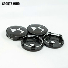 (BLACK) 4pcs/lot 60mm Ds Car Wheel Center Hub Caps For Ds Ds3 Ds5 Ds6 Deesse Psa Logo Stylish Hard Wearing Replacement Dust Cover