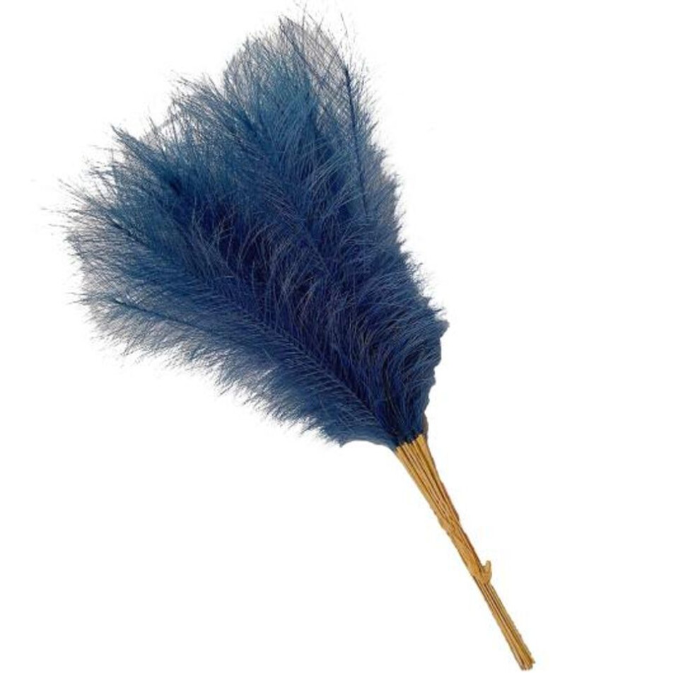 (dark blue) 10pcs Artificial Pampas Grass Decorations Realistic Vibrant Color Fade-resistant Wedding Centerpiece Fake Pampas Grass Decor