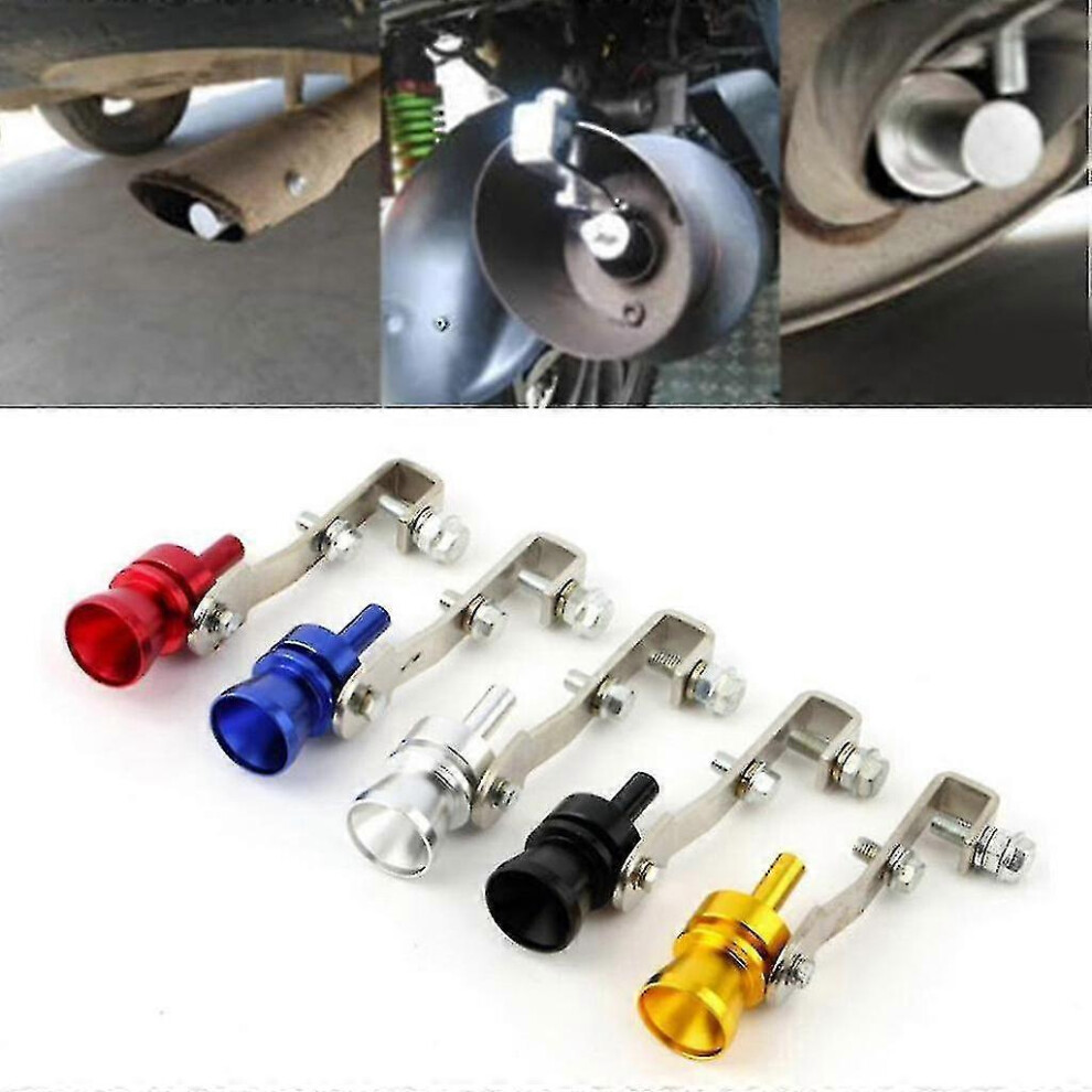 (Gold) Universal Sound Simulator Car Turbo Sound Whistle Vehicle Exhaust Pipe Muffler Gold 5014561728810