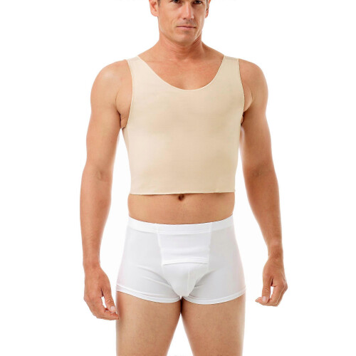 (Nude,L)Underworks Econo High Power Compression Chest Binder Top - 943