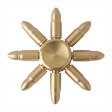Gold Brass 8-Bullet Detachable Fidget Spinner Toy